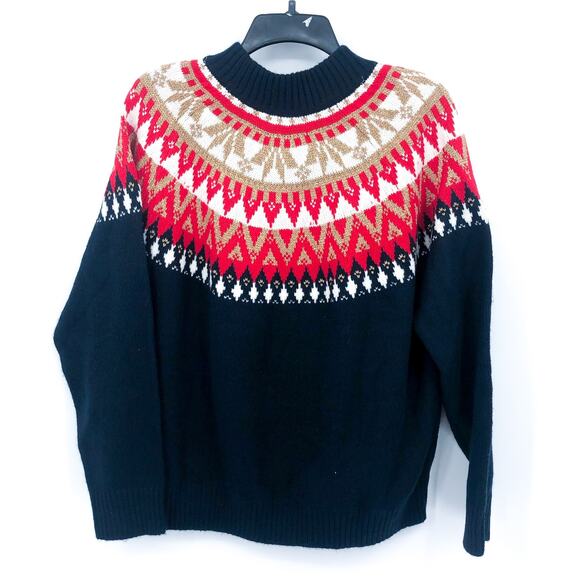 TOMMY HILFIGER Women's Half Snowflake Sweater 1X Blue Sky Captain NWT - Picture 4 of 8